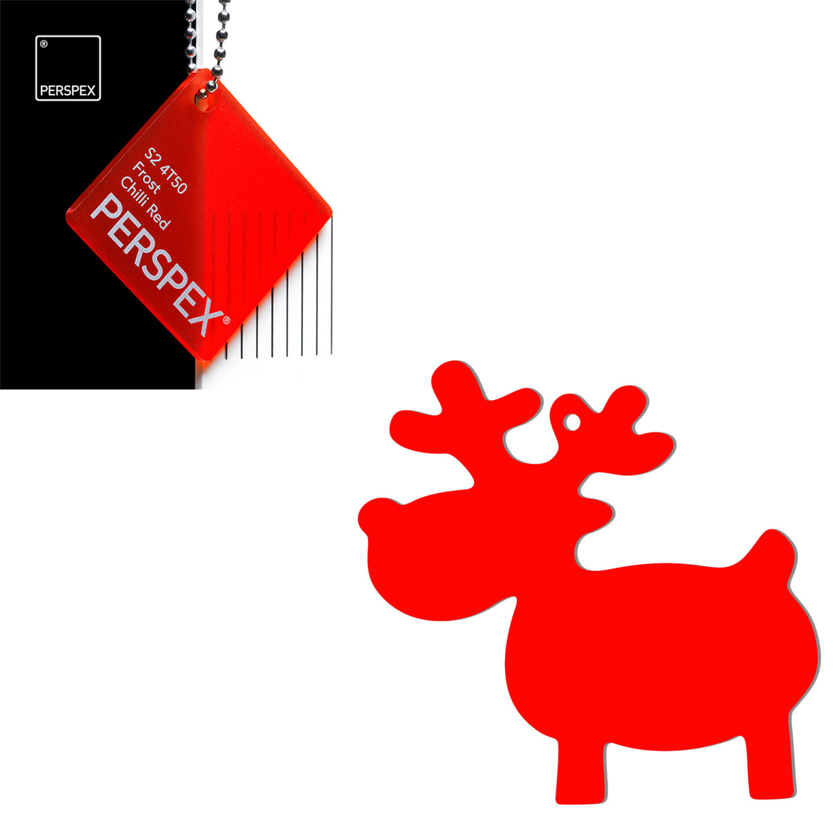 Acrylic Christmas Reindeer Blanks - Laserworksuk