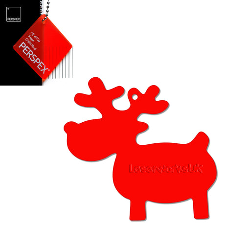 Acrylic Christmas Reindeer Blanks - Laserworksuk