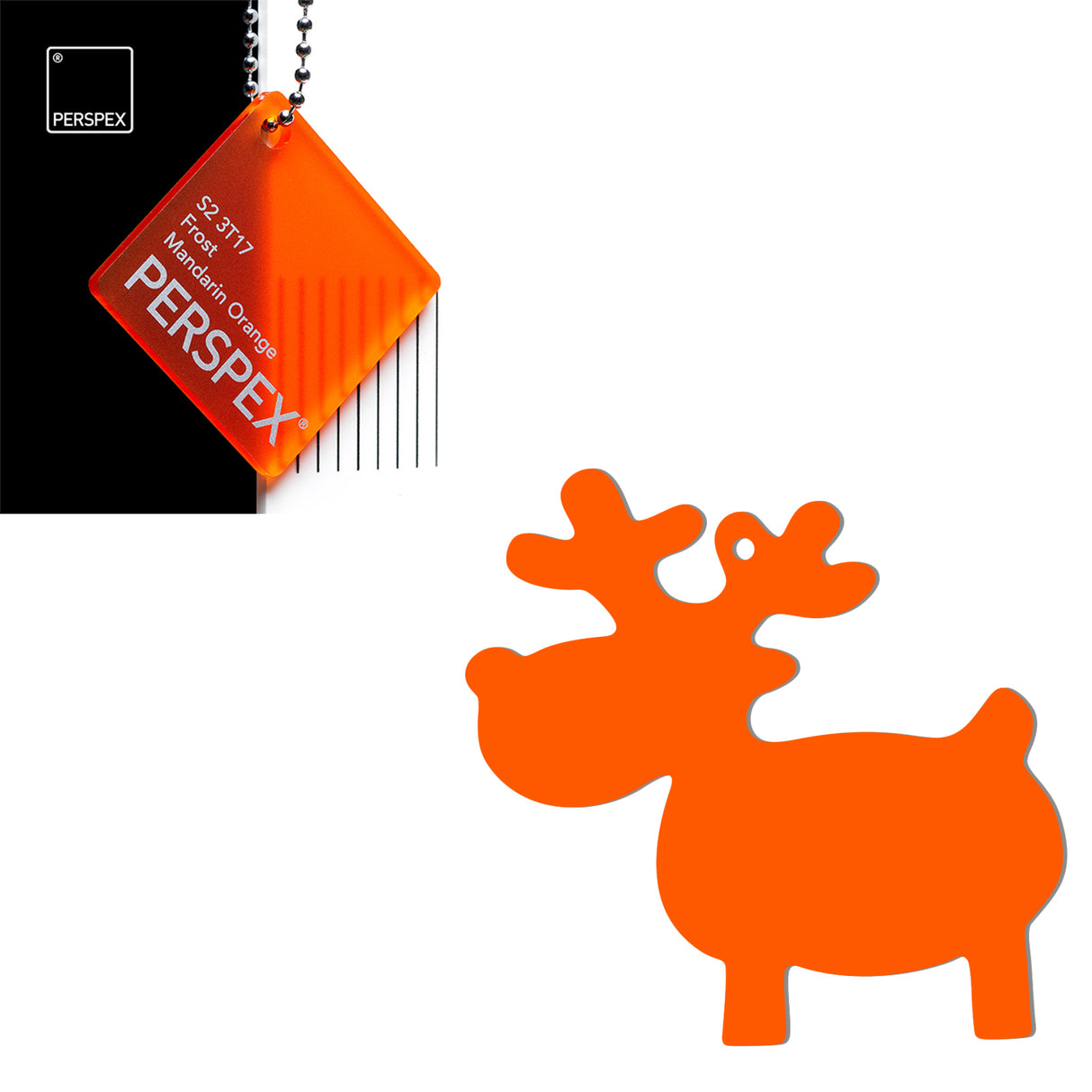 Acrylic Christmas Reindeer Blanks - Laserworksuk