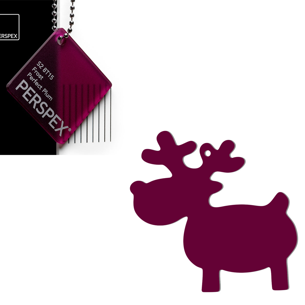 Acrylic Christmas Reindeer Blanks - Laserworksuk