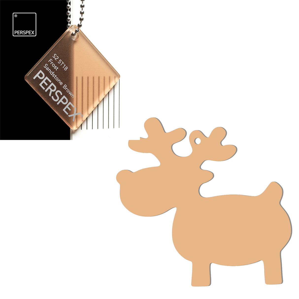 Acrylic Christmas Reindeer Blanks - Laserworksuk