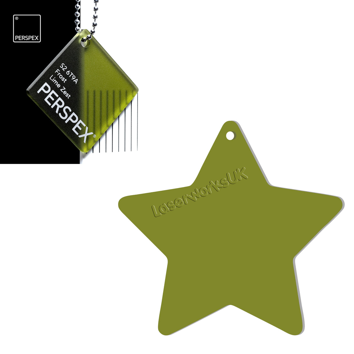 Acrylic Star Blanks (6cm Pack of 9) - Laserworksuk