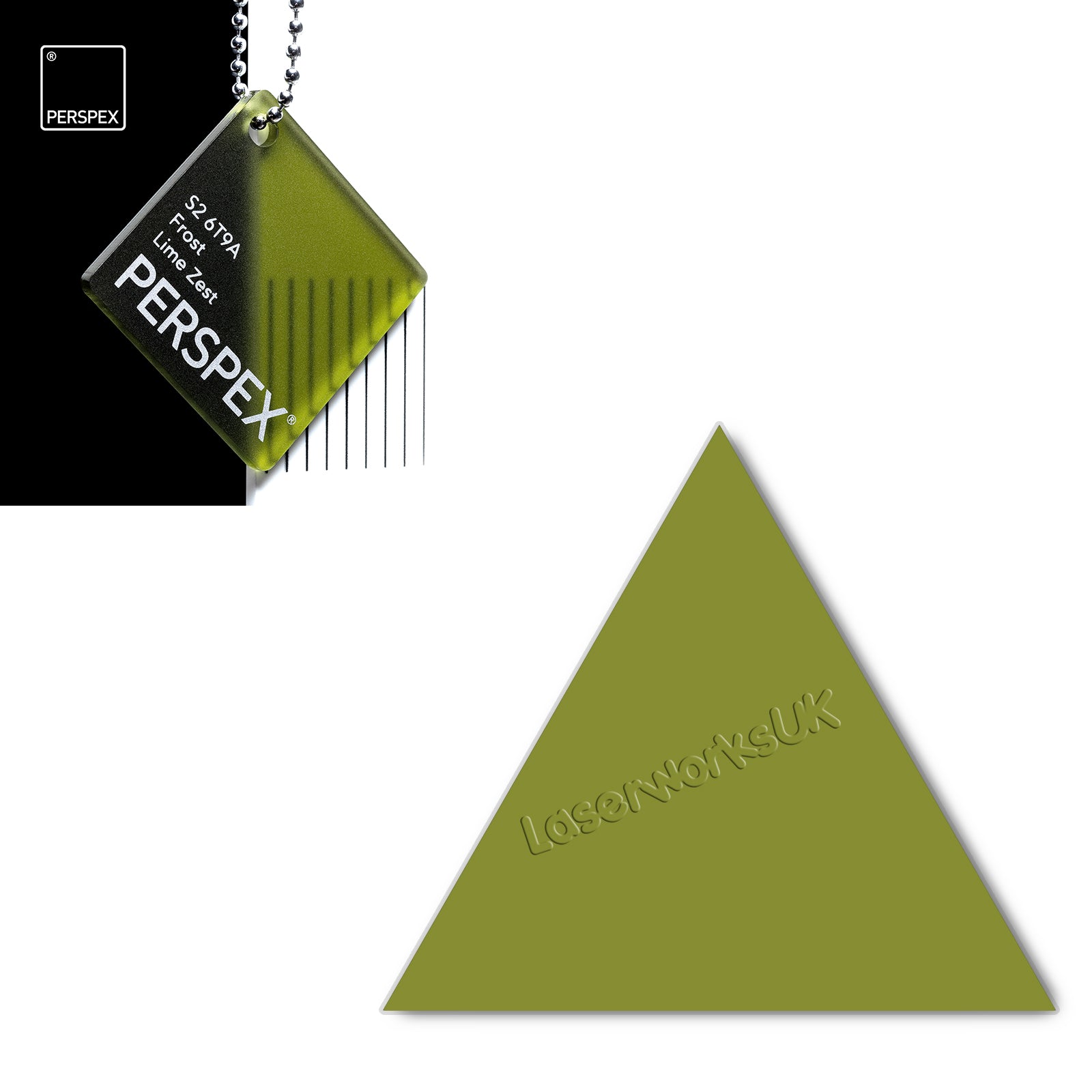 Acrylic Triangle Blanks (8cm Pack of 9) - Laserworksuk