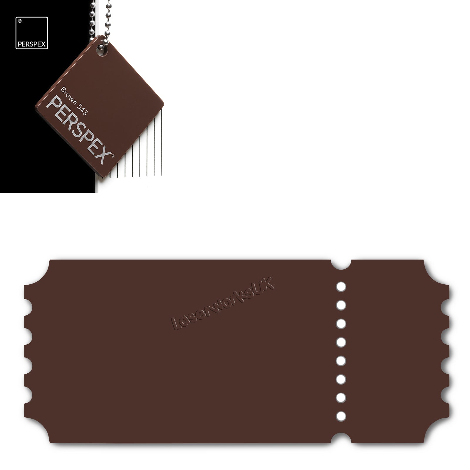 Acrylic Vintage Ticket Blanks - Laserworksuk