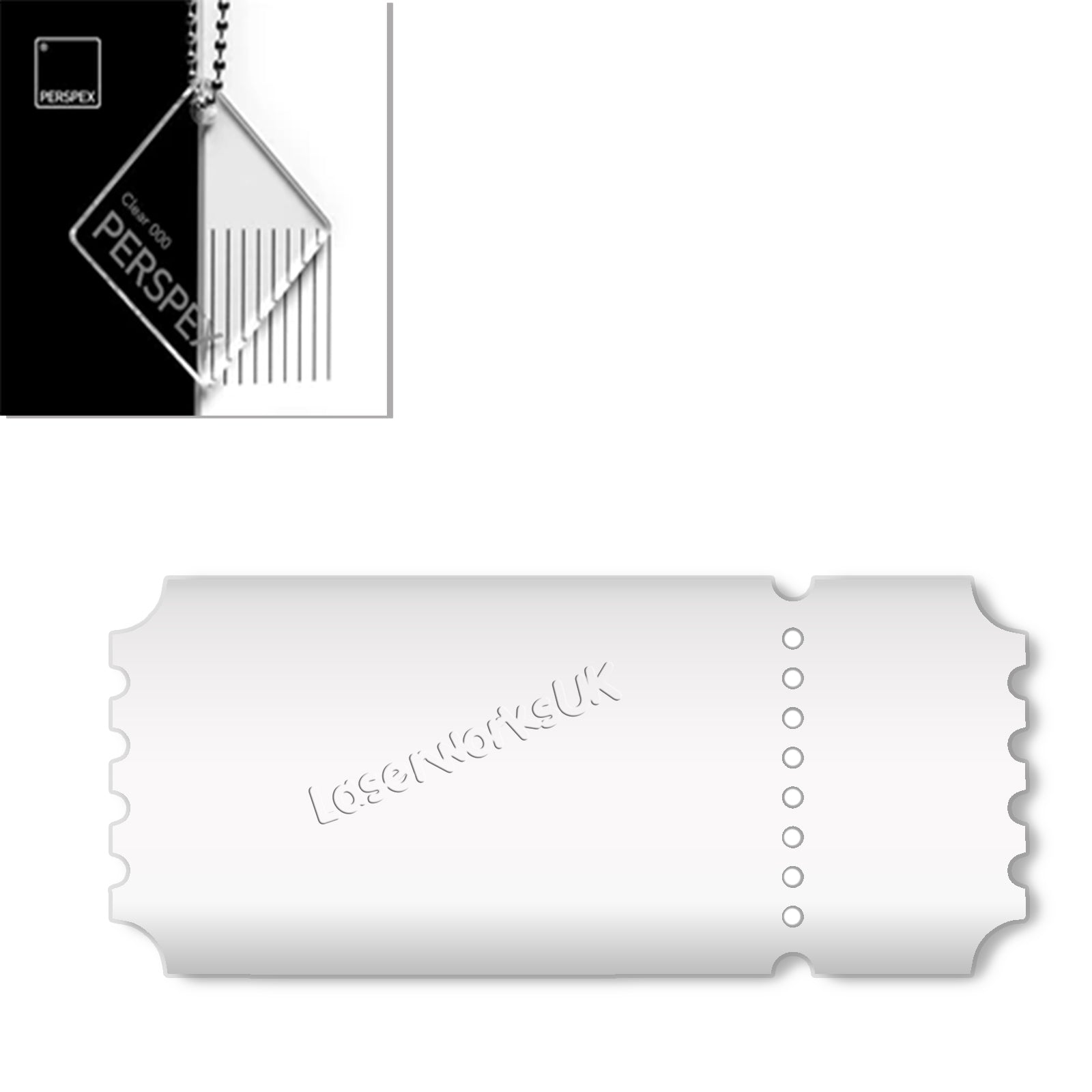 Acrylic Vintage Ticket Blanks - Laserworksuk