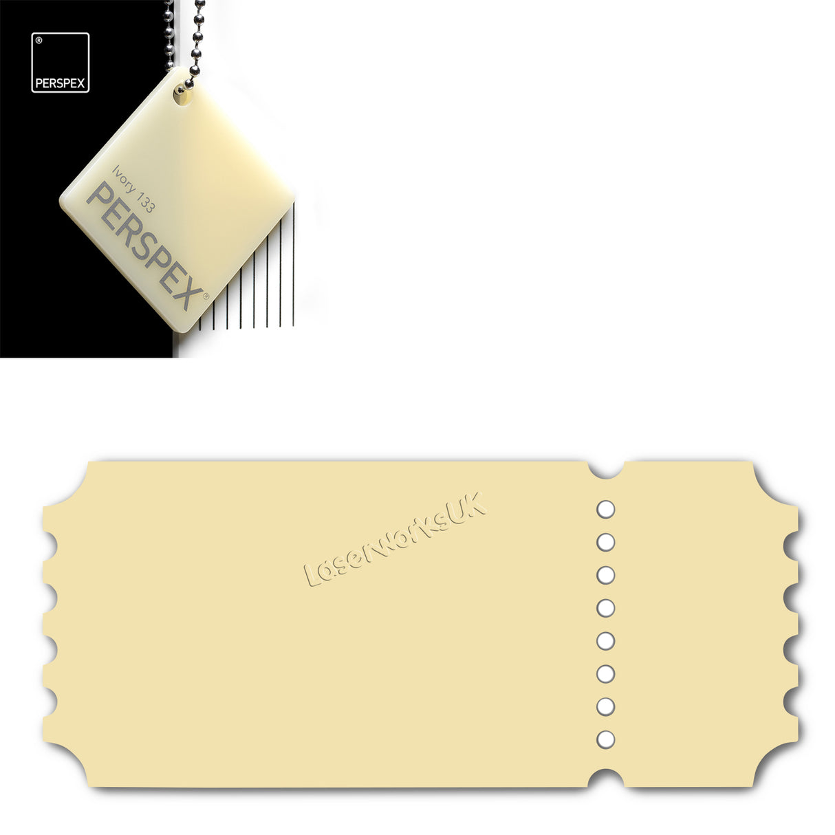 Acrylic Vintage Ticket Blanks - Laserworksuk