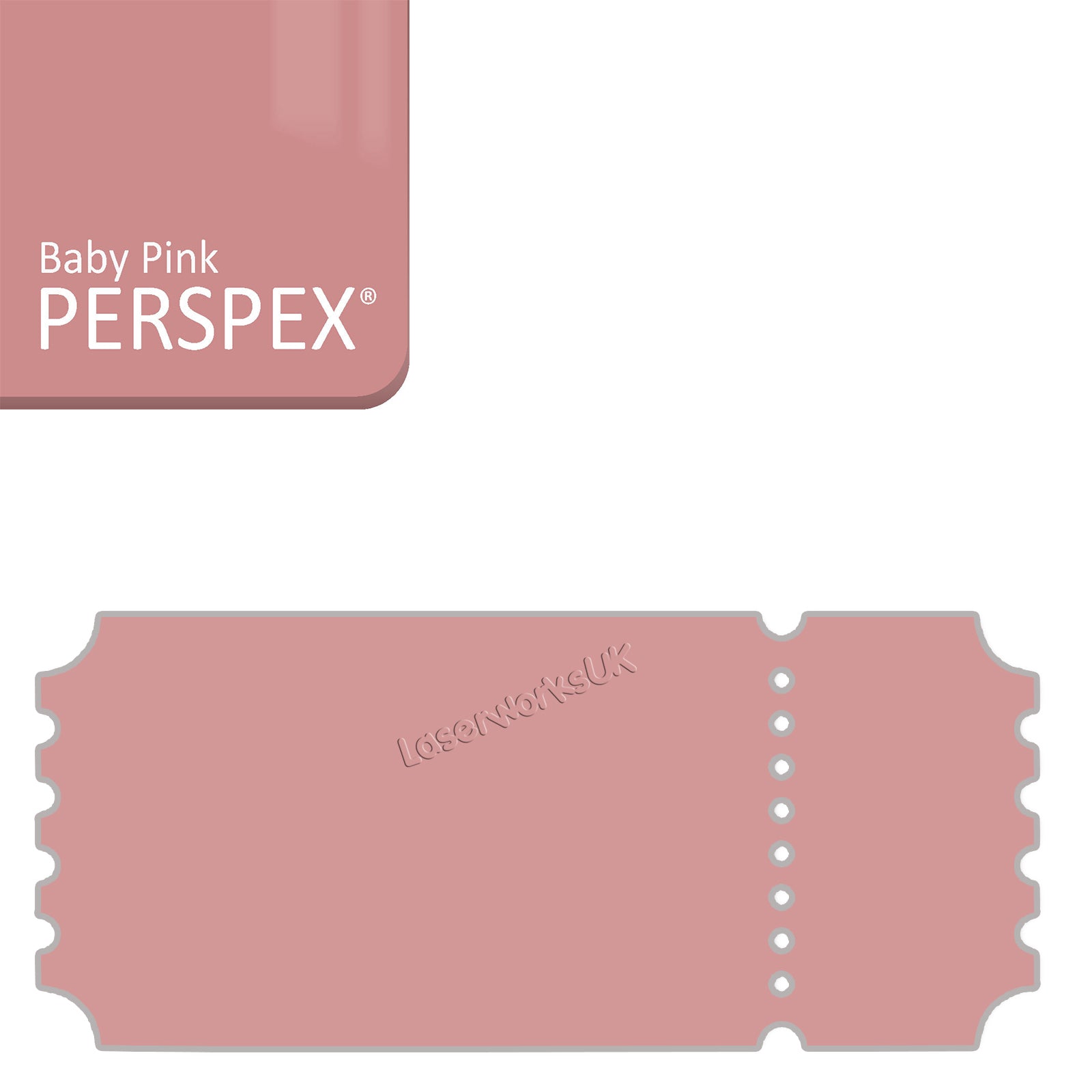 Acrylic Vintage Ticket Blanks - Laserworksuk