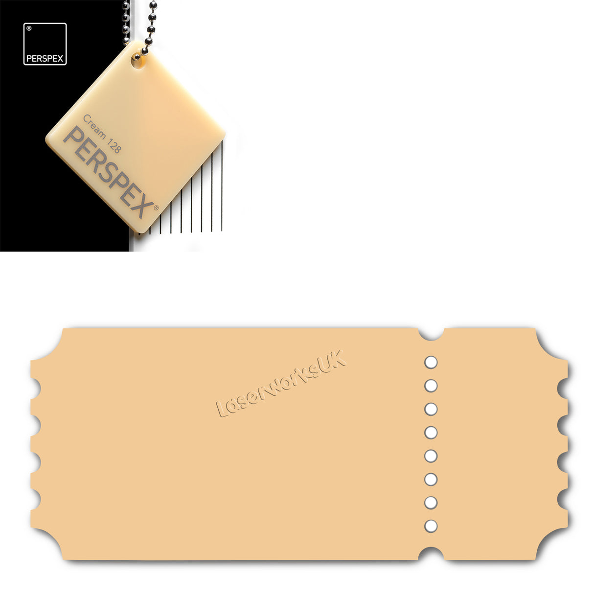 Acrylic Vintage Ticket Blanks - Laserworksuk