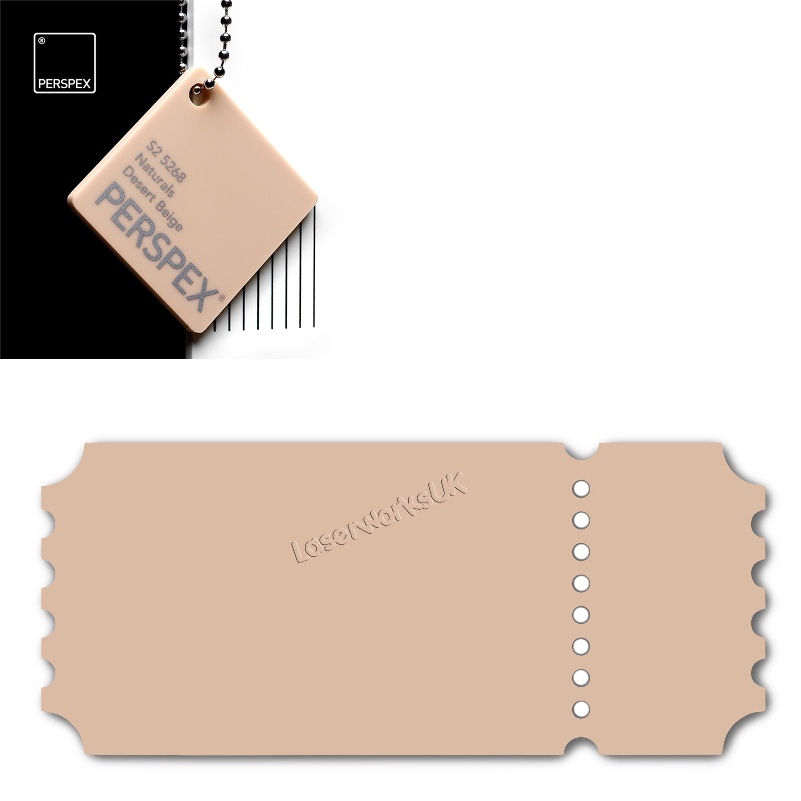 Acrylic Vintage Ticket Blanks - Laserworksuk