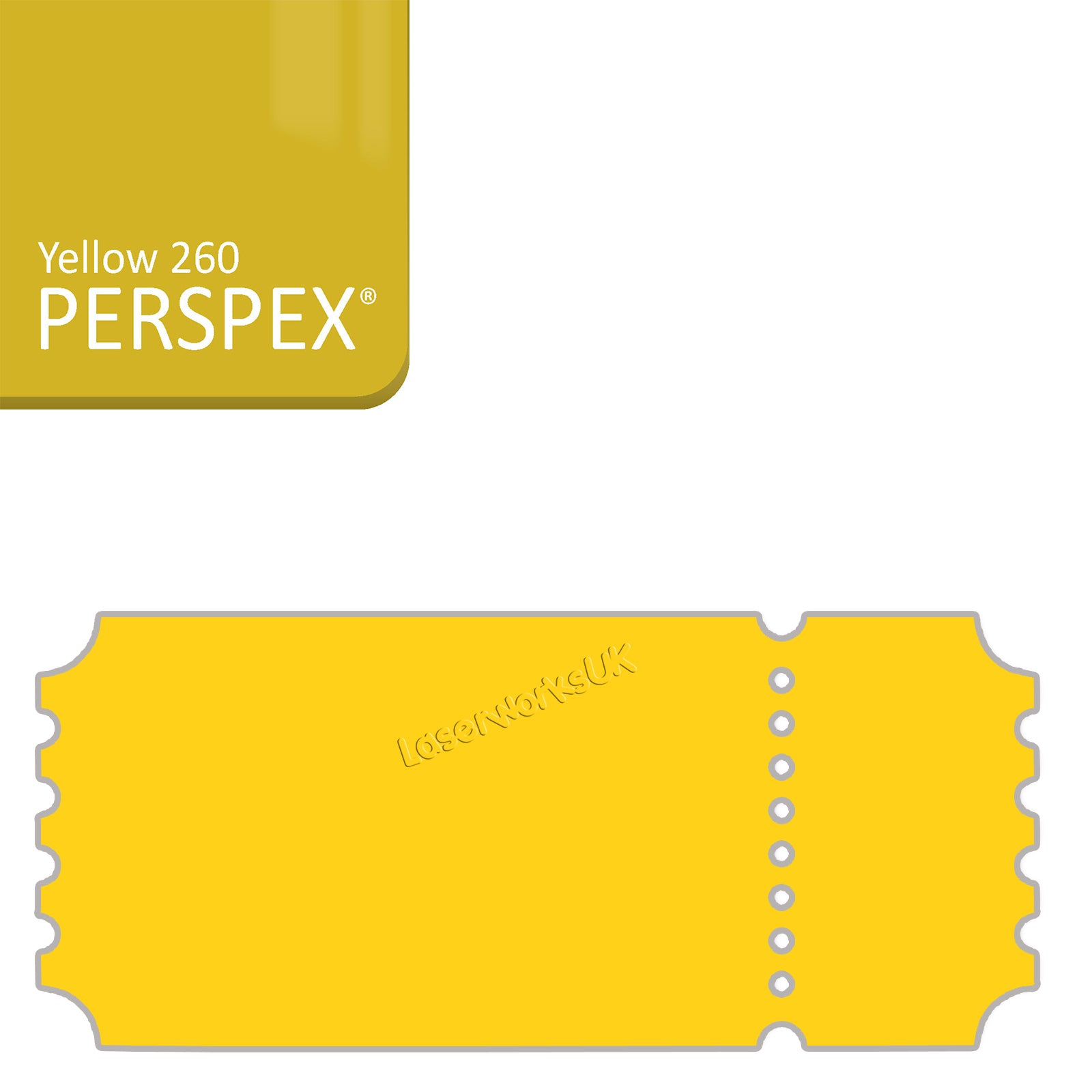 Acrylic Vintage Ticket Blanks - Laserworksuk