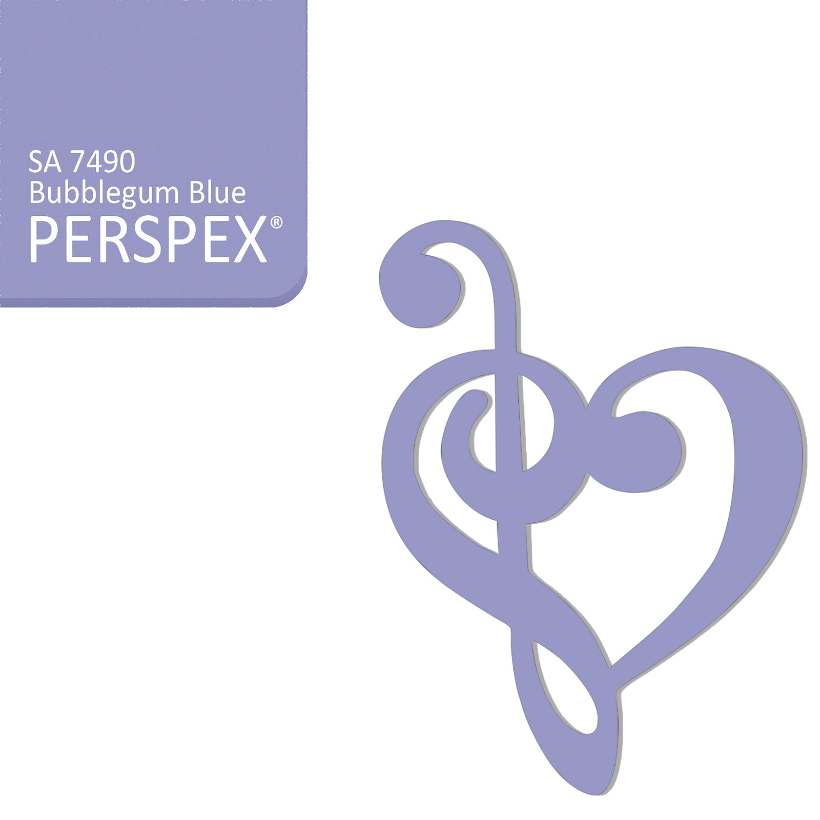 Wooden Music Clef Heart Shapes | Treble & Bass 3mm MDF Blanks