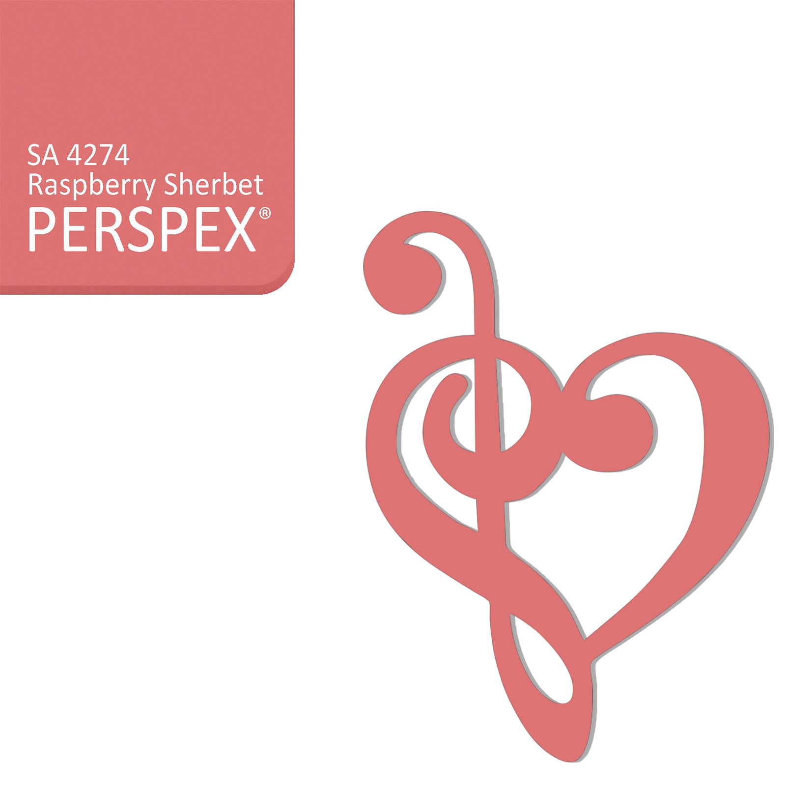 Wooden Music Clef Heart Shapes | Treble & Bass 3mm MDF Blanks