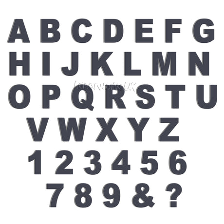 Ariel Bold 6cm Acrylic Letters & Numbers - 40 Different Colours - Laserworksuk