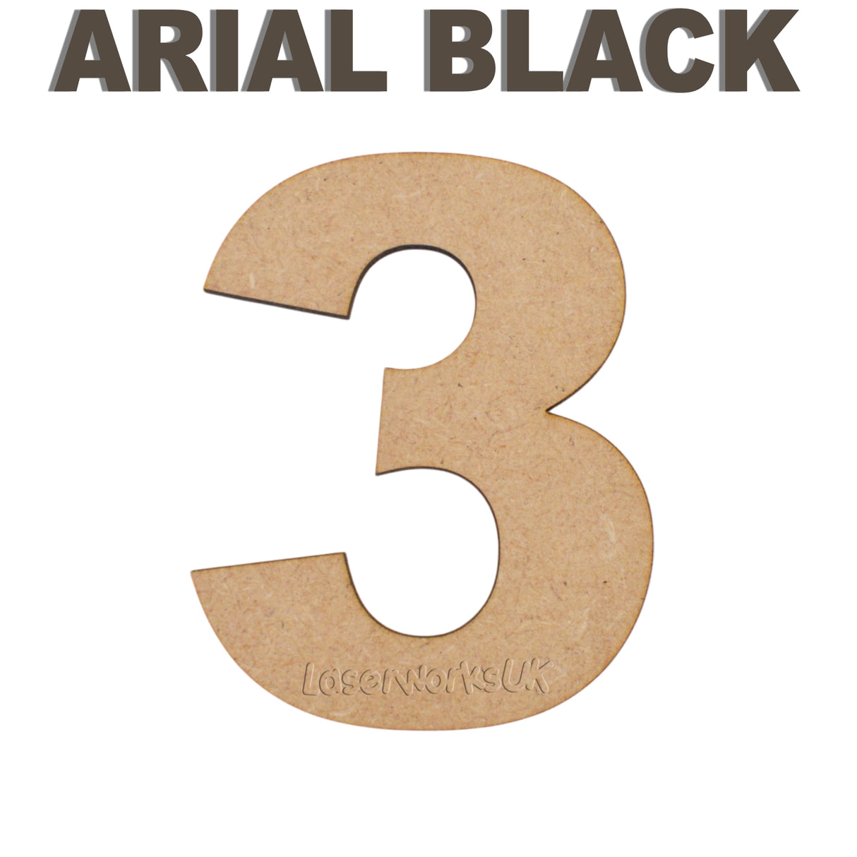 Large Bold Letters & Numbers - Arial Black Font