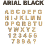 Large Bold Letters & Numbers - Arial Black Font