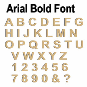 Arial Bold Alphabet Letter & Number 2cm - 40cm - LaserworksUK