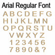 Arial Regular Font Alphabet Letter & Number 2cm - 40cm - LaserworksUK