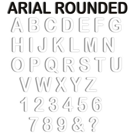 Ariel Rounded MT 15cm Acrylic Letters & Numbers - 40 Different Colours - Laserworksuk