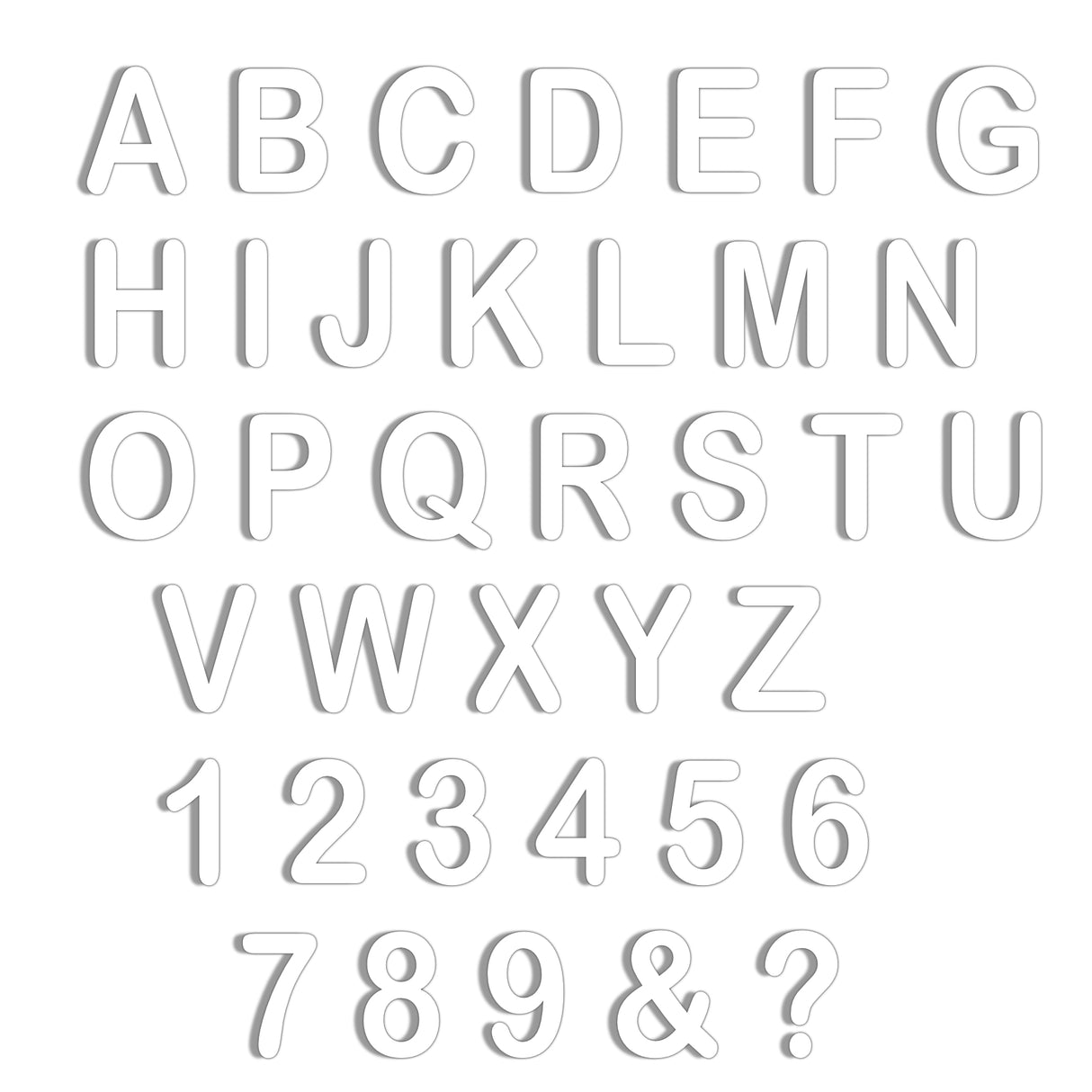 Ariel Rounded MT 15cm Acrylic Letters & Numbers - 40 Different Colours