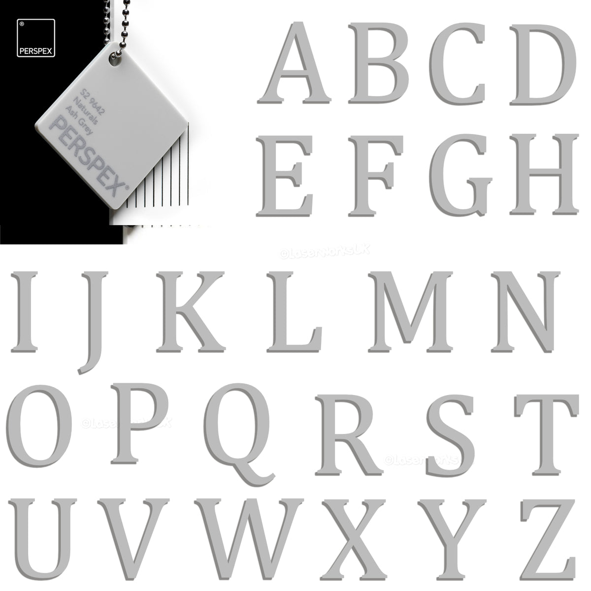 Acrylic 7.5cm High Letters & Numbers - 40+ Colours - Multi Buy Discounts - Laserworksuk