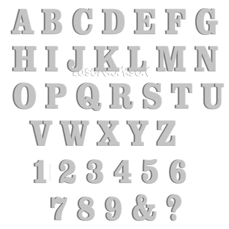 Acrylic 4cm High Letters & Numbers - 40 Colours - Multi Buy Discounts - Laserworksuk