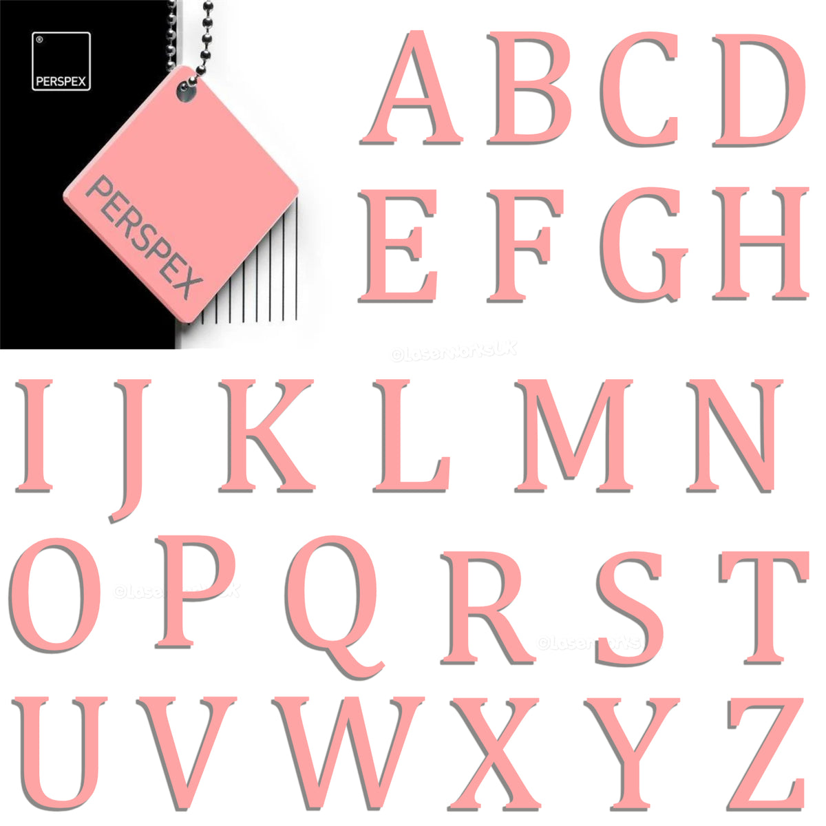 Acrylic 7.5cm High Letters & Numbers - 40+ Colours - Multi Buy Discounts - Laserworksuk