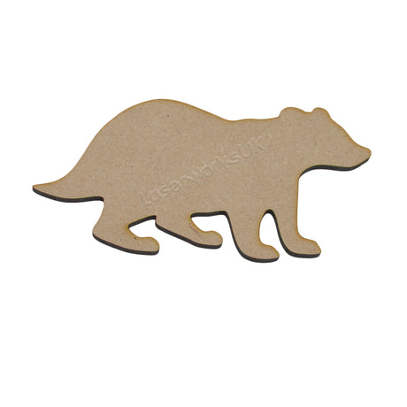 Wooden Badger MDF Craft Shapes - Laserworksuk