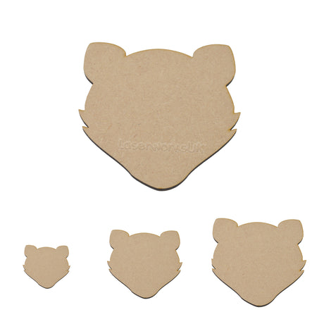 Badgers Head Craft Shapes - Wooden Animal Shape - LaserworksUK