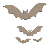 22 x Halloween Bats, Laser Cut MDF Shapes Embellishment,Spooky,Crafts,Scary - LaserworksUK