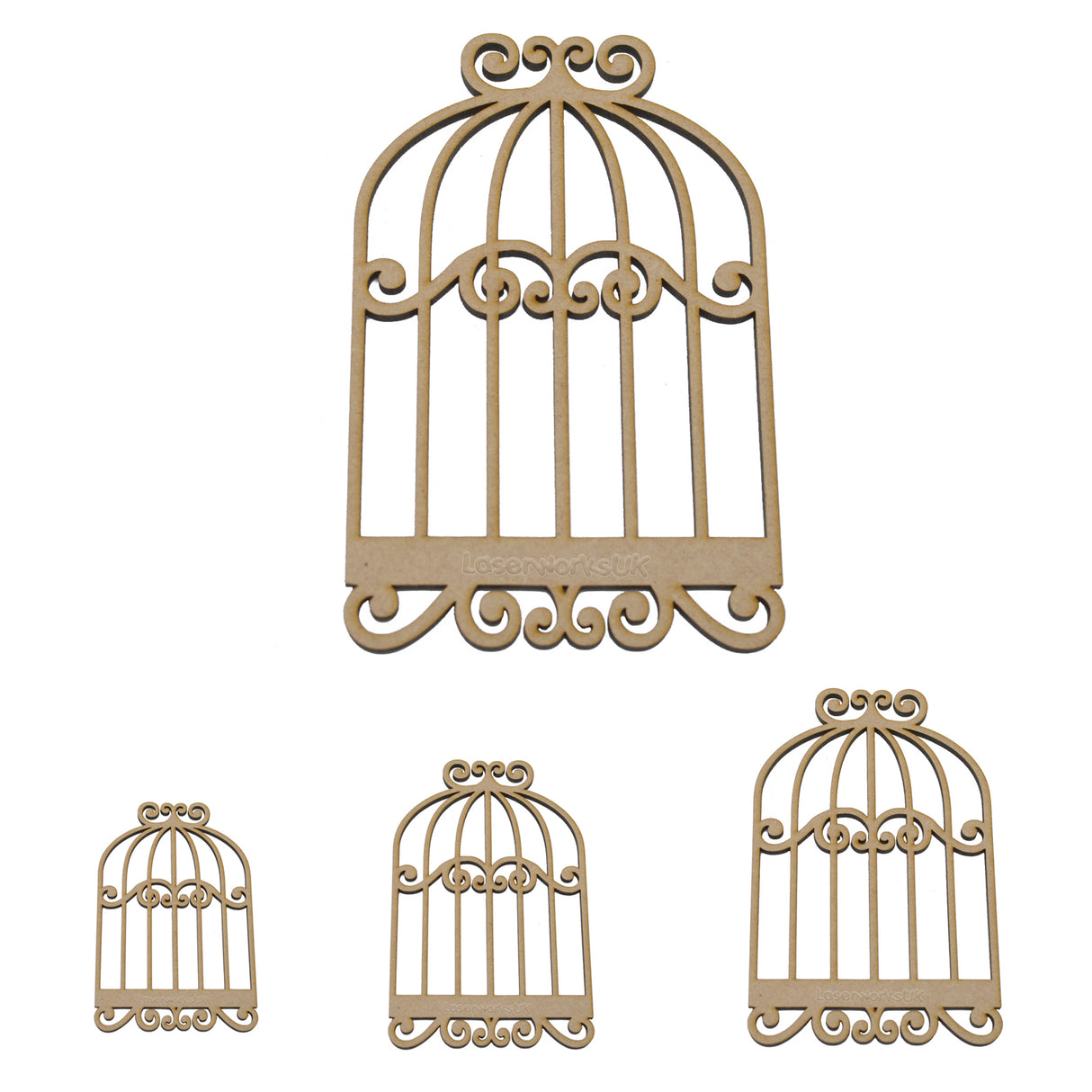 Bird Cage MDF Craft Shapes - Laserworksuk