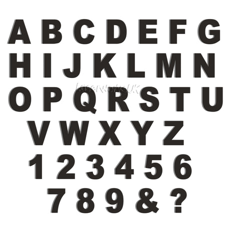 Ariel Bold 6cm Acrylic Letters & Numbers - 40 Different Colours - Laserworksuk