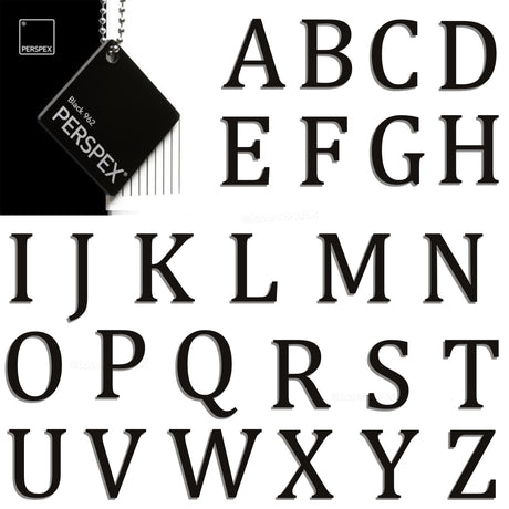 Acrylic 3cm High Letters & Numbers - 40 Colours - Multi Buy Discounts - Laserworksuk