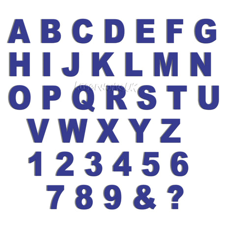 Ariel Bold 6cm Acrylic Letters & Numbers - 40 Different Colours - Laserworksuk