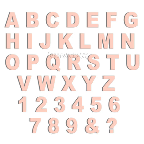 Ariel Bold 6cm Acrylic Letters & Numbers - 40 Different Colours - Laserworksuk