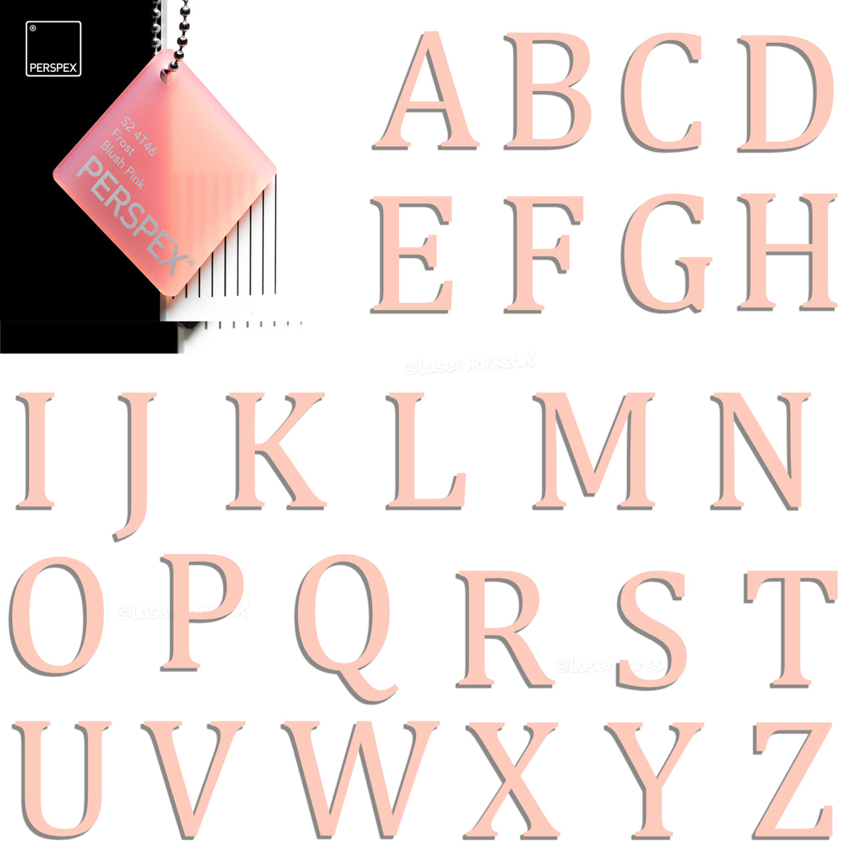 Acrylic 7.5cm High Letters & Numbers - 40+ Colours - Multi Buy Discounts - Laserworksuk