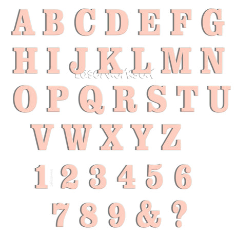 Acrylic 4cm High Letters & Numbers - 40 Colours - Multi Buy Discounts - Laserworksuk