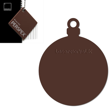 Acrylic Christmas Bauble Blanks (8cm Pack of 6) - Laserworksuk