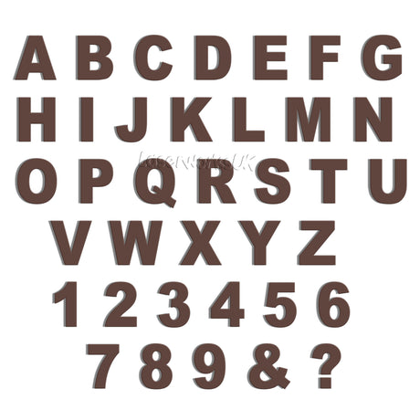 Ariel Bold 6cm Acrylic Letters & Numbers - 40 Different Colours - Laserworksuk