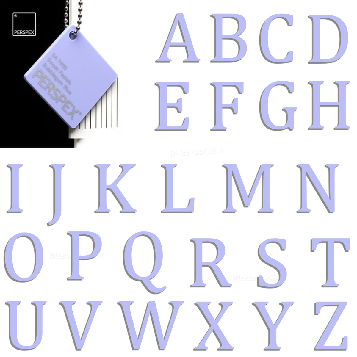 Acrylic 7.5cm High Letters & Numbers - 40+ Colours - Multi Buy Discounts - Laserworksuk