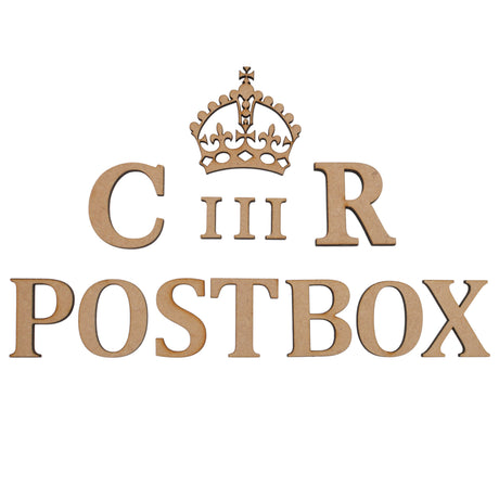 EIIR CIIR Letters and Crown - Wedding Post Box Sign - Laserworksuk