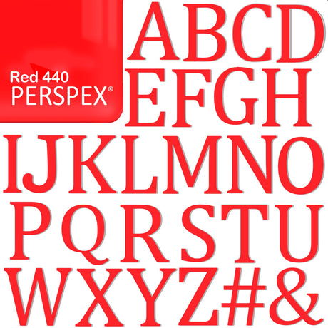 Acrylic 4cm High Letters & Numbers - 25 Colours - Multi Buy Discounts - Laserworksuk