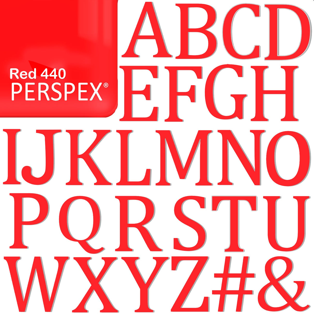 Acrylic 12.5cm High Letters & Numbers - 25 Colours - Multi Buy Discounts - Laserworksuk