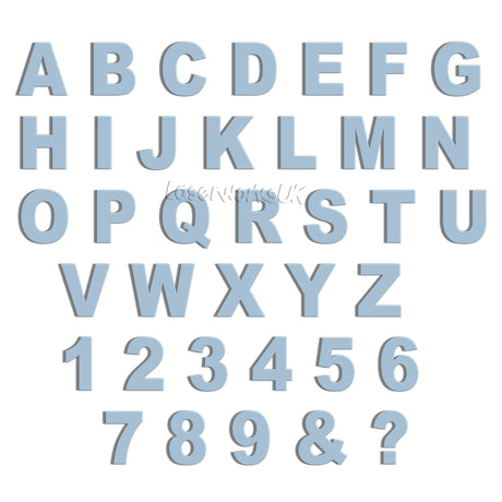 Ariel Bold 6cm Acrylic Letters & Numbers - 40 Different Colours - Laserworksuk