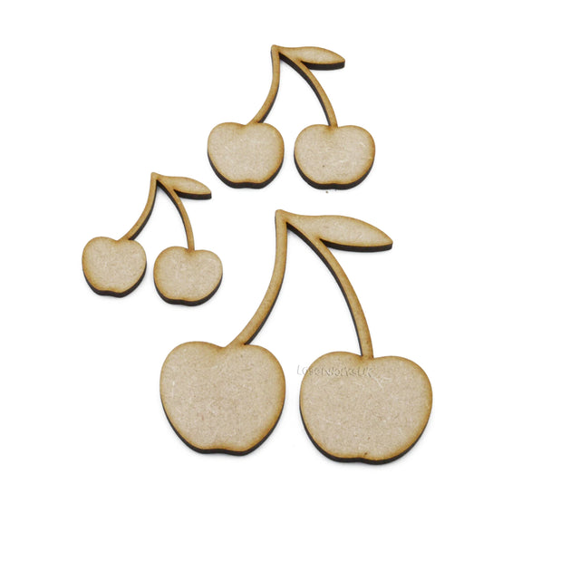 Wooden Cherry Shapes – 3mm MDF Laser Craft Blanks - LaserworksUK