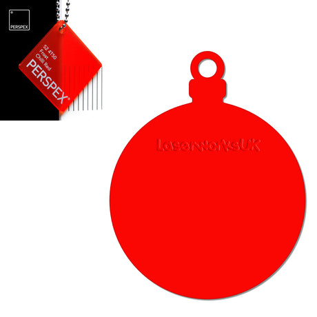 Acrylic Christmas Bauble Blanks (8cm Pack of 6) - Laserworksuk