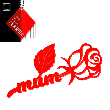 Acrylic Mothers Day Rose - Laserworksuk