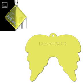 Acrylic Christmas Angel Wings Blanks (12cm Pack of 5) - Laserworksuk
