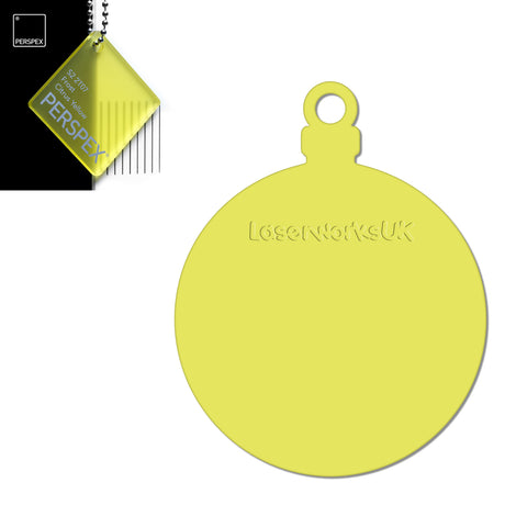 Acrylic Christmas Bauble Blanks (8cm Pack of 6) - Laserworksuk