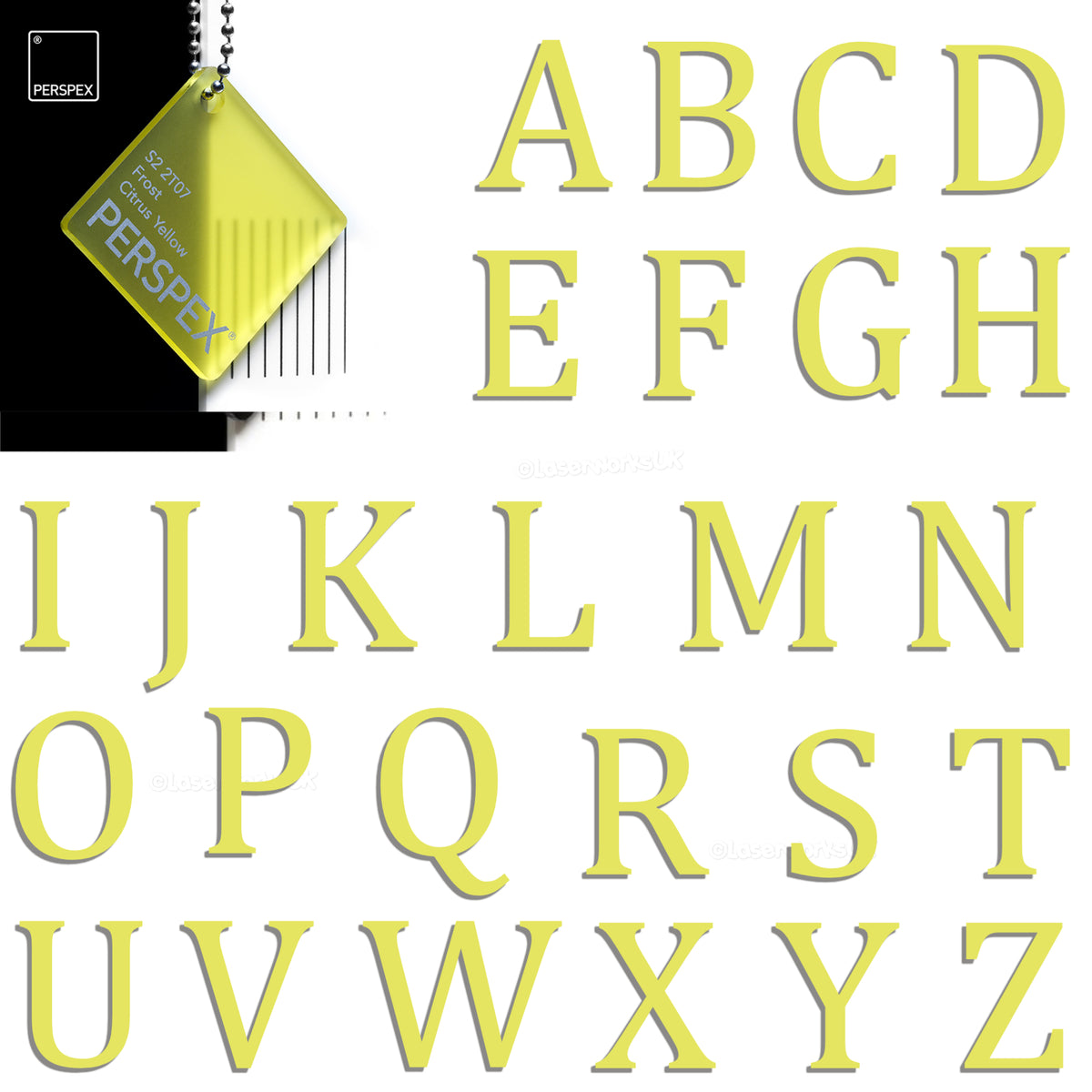 Acrylic 7.5cm High Letters & Numbers - 40+ Colours - Multi Buy Discounts - Laserworksuk