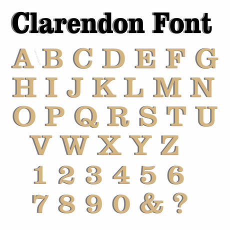 Wooden Alphabet Letter & Number 2cm - 40cm - F21 - LaserworksUK